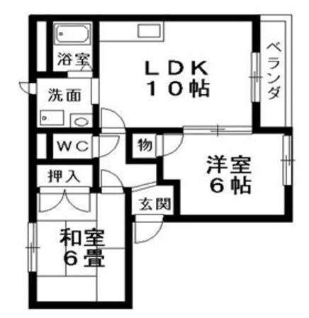 サンライフタカノ　Ｂ棟の物件間取画像